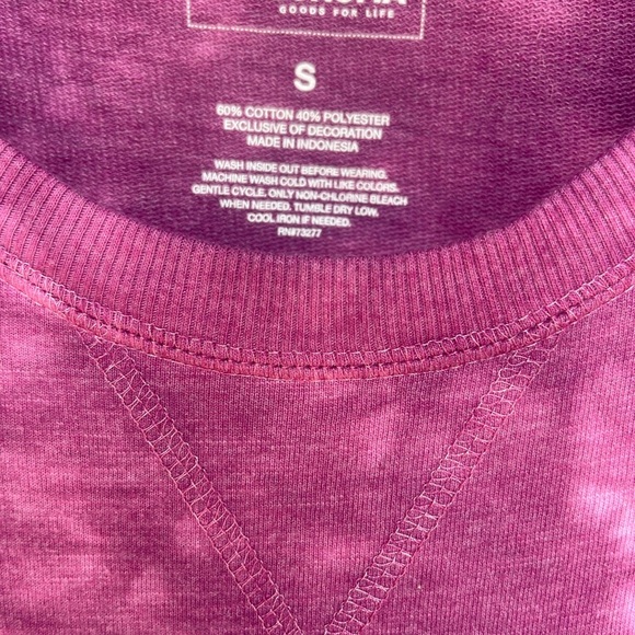Sonoma Dark Pink Tie-Dye Sweatshirt - Picture 3 of 5